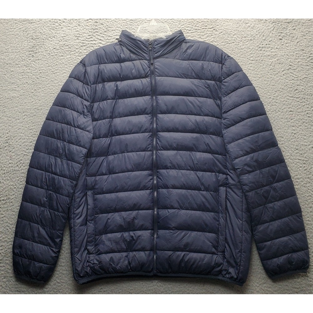 Borgata Hotel Casino & Spa Packable Pillow Jacket Men XL Navy Convertible Zip Up